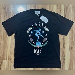 NWT Casablanca Tennis Club Graphic T Shirt Statue En Marbre Size XL Black
